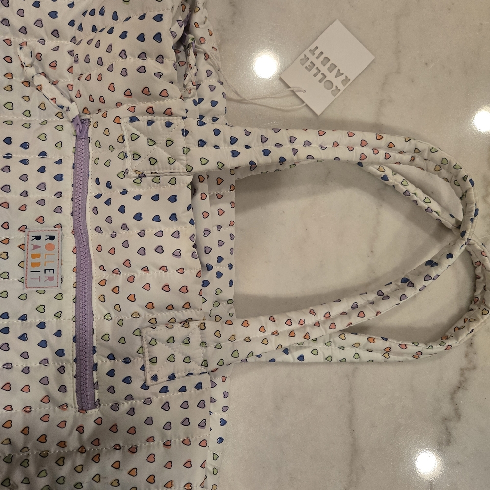 Roller Rabbit Colorful Heart Pattern Tote - Picture 2 of 5